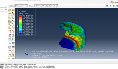 آموزش تحلیل تراکم واشر اورینگ مواد هایپرالاستیک در آباکوس abaqus